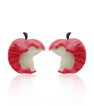 Red Apple Earrings Christmas Statement Jewelry for Women