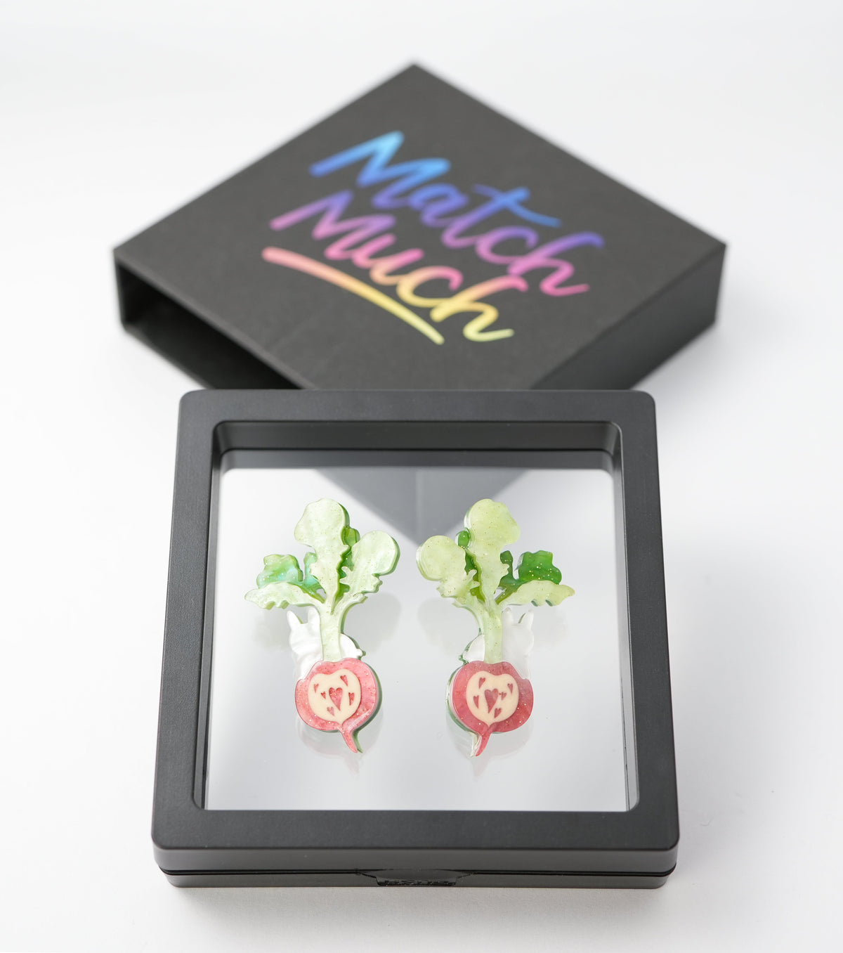 heartfelt harvest radish heart earrings - match much product image 5
