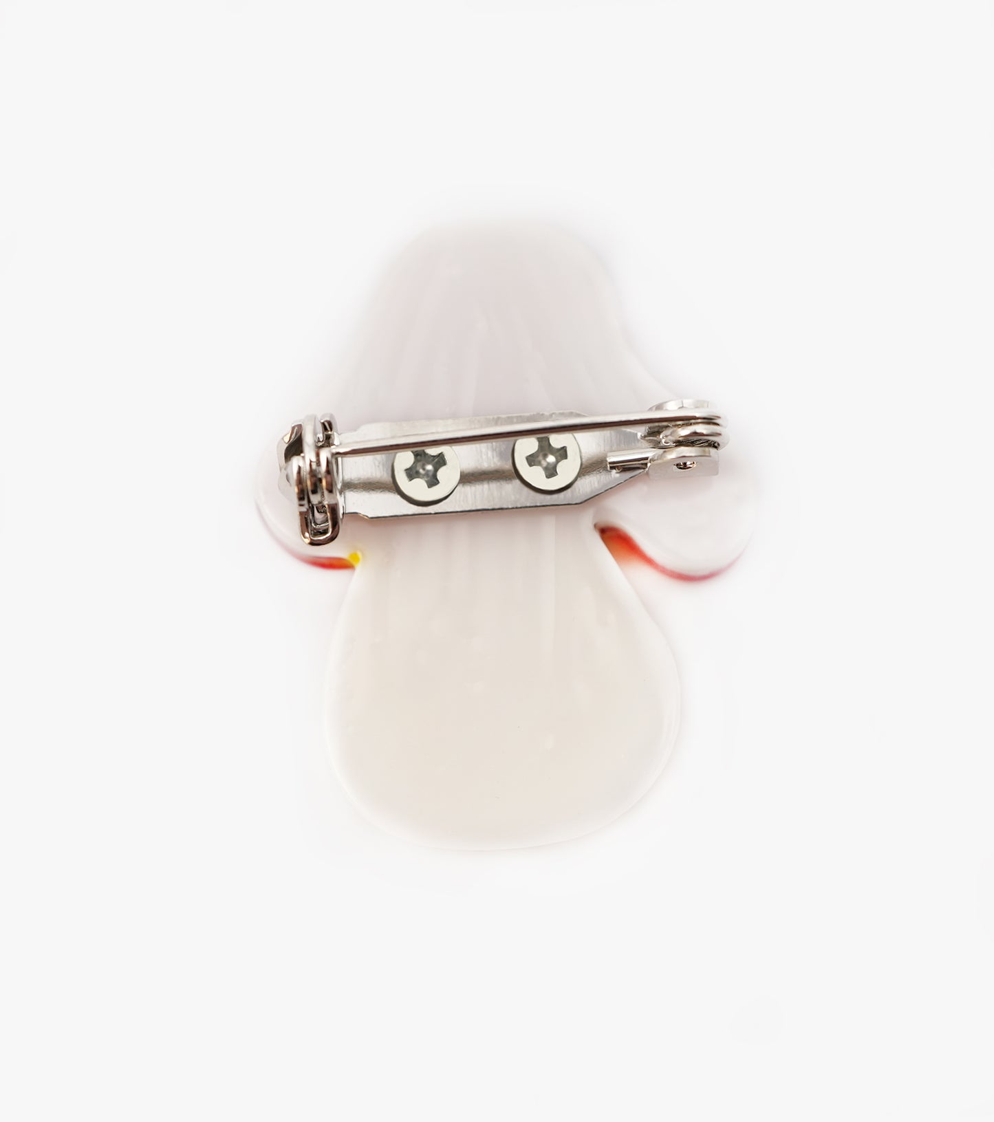 red mushroom mini brooch