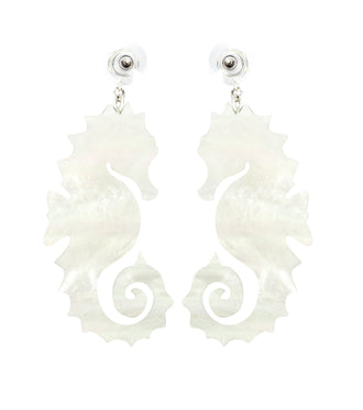 Seahorse Earrings Ocean Acrylic Resin Statement Jewelry for Women