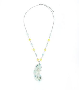 Seahorse Necklace Ocean Acrylic Resin Statement Jewelry for Women