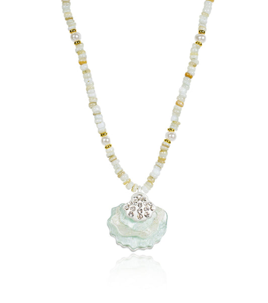 Shell Necklace Ocean Acrylic Resin Statement Jewelry for Women