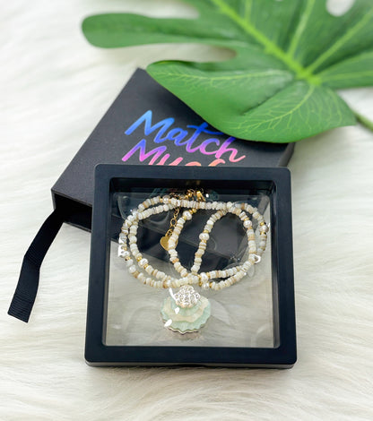 Shell Necklace Ocean Acrylic Resin Statement Jewelry for Women