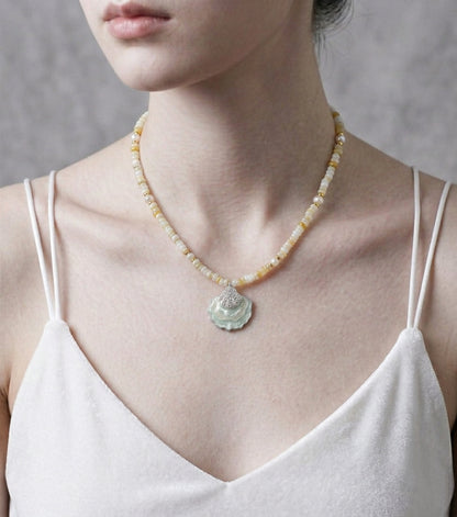 Diamond Seashell Necklace