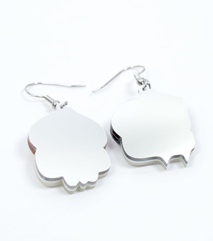 Cat Pumpkin on Ghost Earrings Acrylic Resin Halloween Statement Jewelry for Women