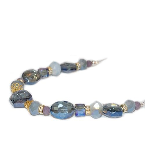 MATCH MUCH blue glass bead strand GBS-5001-BLUE