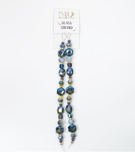 match much blue glass bead strands 2 pack gbs-5001-blue-2pcs