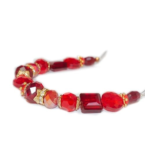 MATCH MUCH red glass bead strand GBS-5001-RED